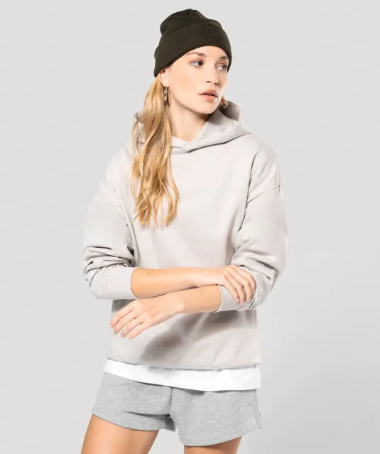 K4018 - Oversized fleece sweater met capuchon Black