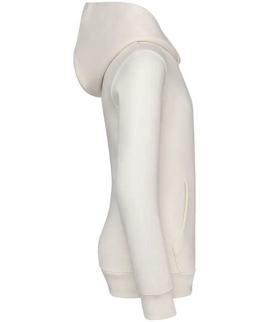 NS405 - Ecologische kindersweater met rits en capuchon Ivory
