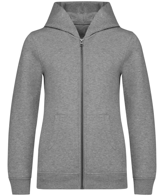 NS405 - Ecologische kindersweater met rits en capuchon Moon Grey Heather