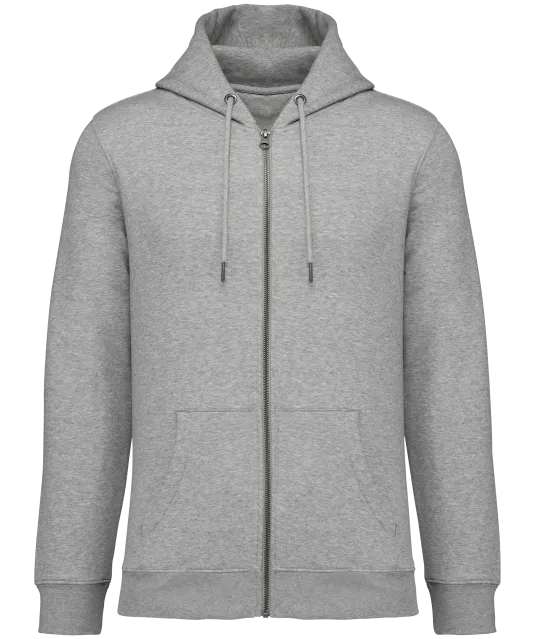 NS402 - Ecologische uniseks sweater met capuchon en rits Moon Grey Heather
