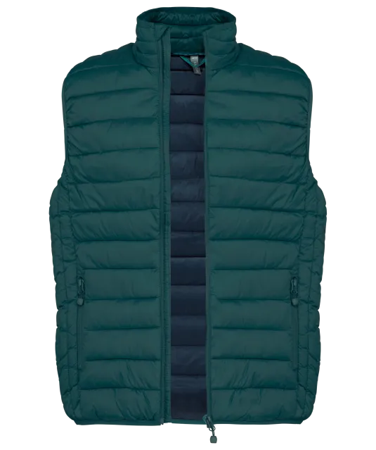 K6113 - Men’s lightweight sleeveless down jacket Mineral Green