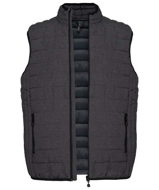 K6113 - Men’s lightweight sleeveless down jacket Marl Dark Grey