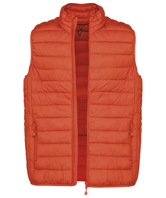 K6113 - Men’s lightweight sleeveless down jacket Burnt Ochre