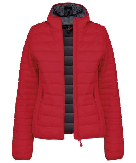 K6111 - Ladies' lightweight hooded padded jacket Red