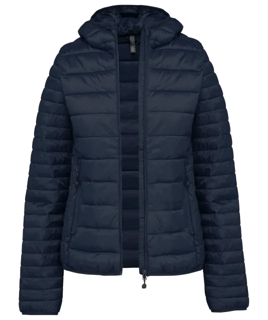 K6111 - Ladies' lightweight hooded padded jacket Navy