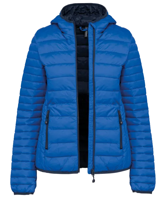 K6111 - Ladies' lightweight hooded padded jacket Light Royal Blue