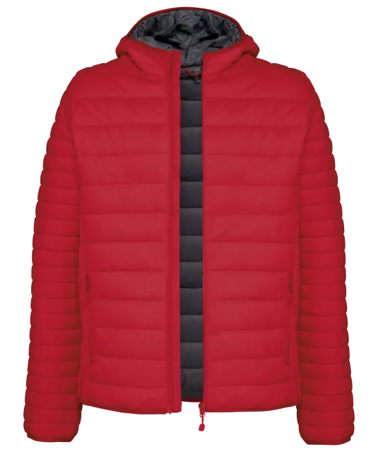K6110 - Men's lightweight hooded padded jacket Red