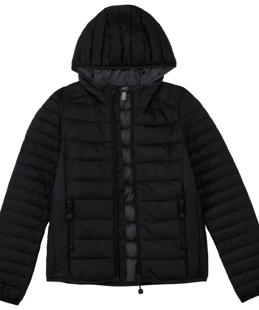 K6112 - Lichte kinderjas met capuchon Black