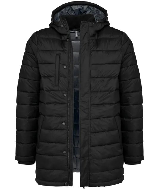 K6128 - Lichte herenparka met capuchon Black