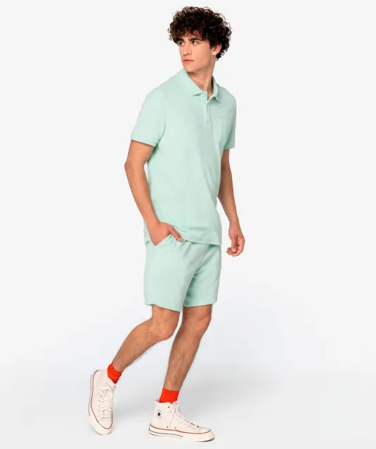 NS227 - Herenpolo Terry Towel- 210 gr/m2 Almond Green