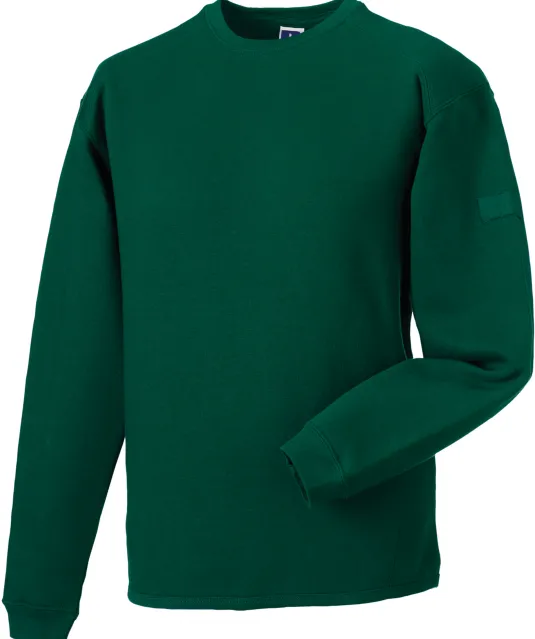 RU013M - Heavy Duty ronde hals sweater Bottle Green