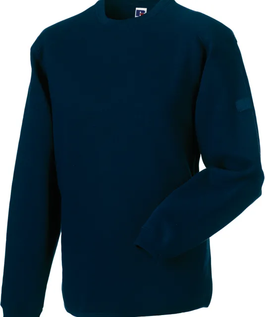 RU013M - Heavy Duty ronde hals sweater French Navy