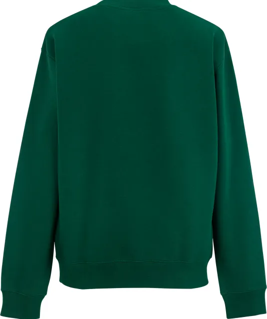 RU262M - Authentic Sweater met ronde hals Bottle Green