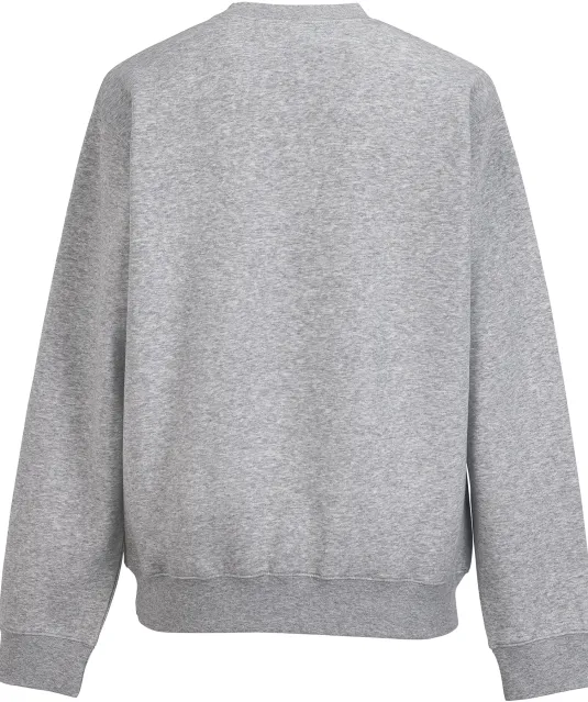 RU262M - Authentic Sweater met ronde hals Light Oxford