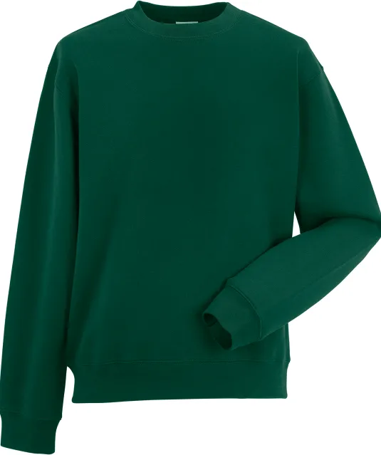 RU262M - Authentic Sweater met ronde hals Bottle Green