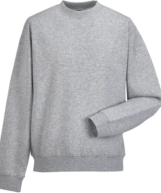 RU262M - Authentic Sweater met ronde hals Light Oxford