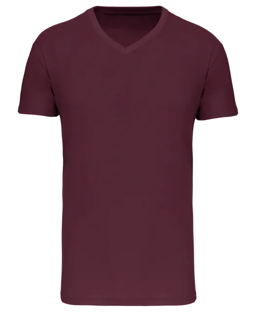 K3028IC - Heren-t-shirt BIO150 IC V-hals Wine