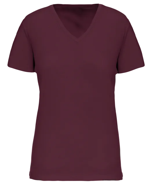 K3029IC - Dames-t-shirt BIO150 IC V-hals Wine