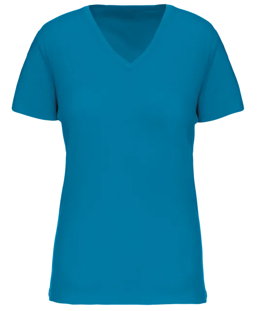 K3029IC - Dames-t-shirt BIO150 IC V-hals Tropical Blue