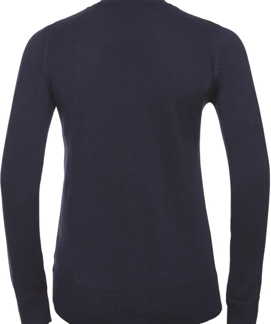 RU715F - Ladies' gebreid vest met V-hals French Navy