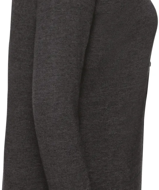 RU715F - Ladies' gebreid vest met V-hals Charcoal Marl