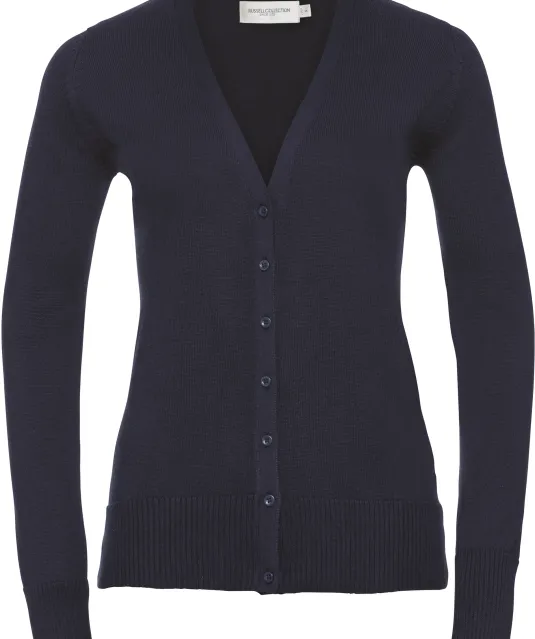 RU715F - Ladies' gebreid vest met V-hals French Navy