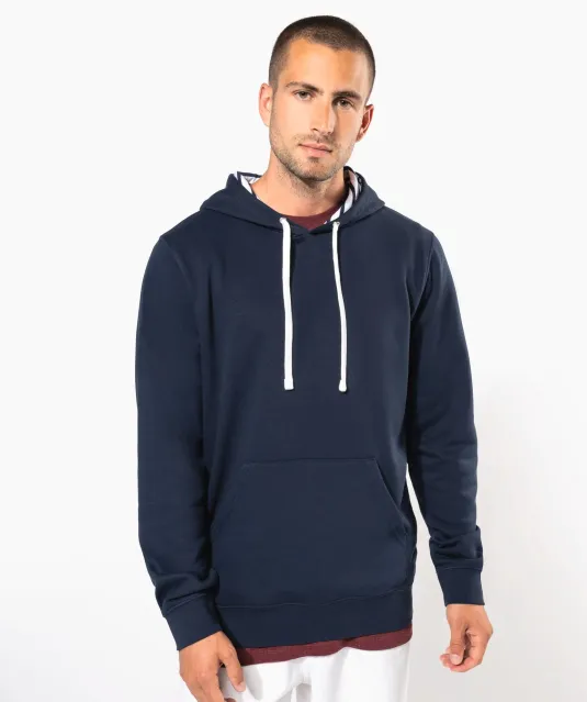 K4013 - Unisex sweater met capuchon met contrasterend motief Black / Mexican Skull