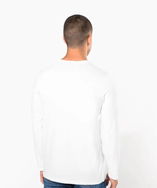 K3016 - T-shirt ronde hals lange mouwen White