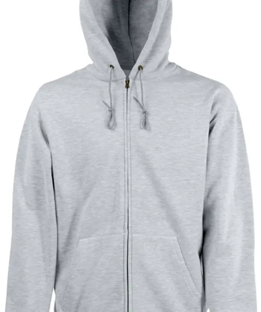 SC361C - Men's Premium Full Zip Hooded Sweatshirt (62-034-0) Heather Grey
