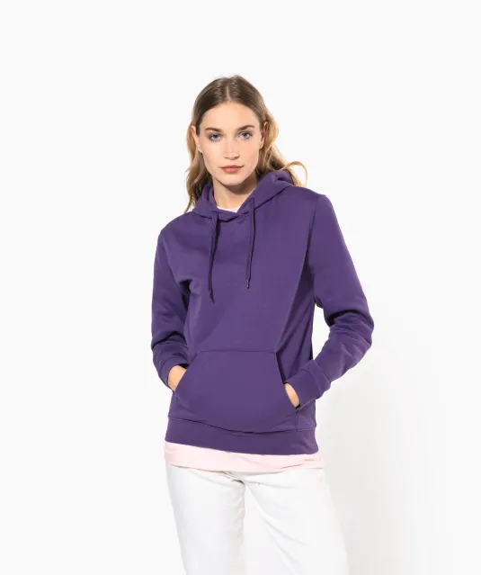 K473 - Eco damessweater met capuchon Black