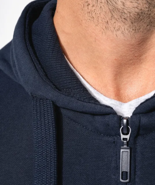 K454 - Hooded Sweater Met Rits White