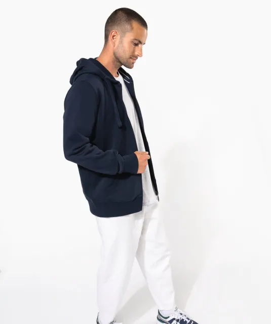 K454 - Hooded Sweater Met Rits White