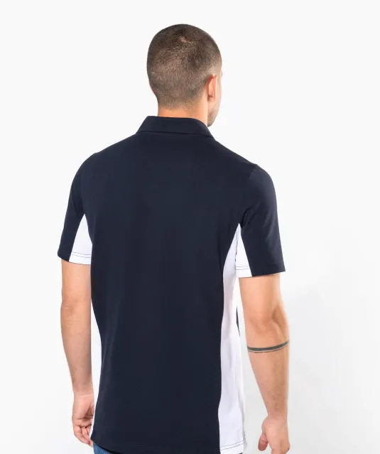 K232 - Tweekleurige piquépolo korte mouwen heren Red / Black