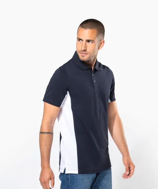 K232 - Tweekleurige piquépolo korte mouwen heren Red / Black