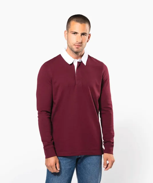 K213 - Rugbypolo Black / White