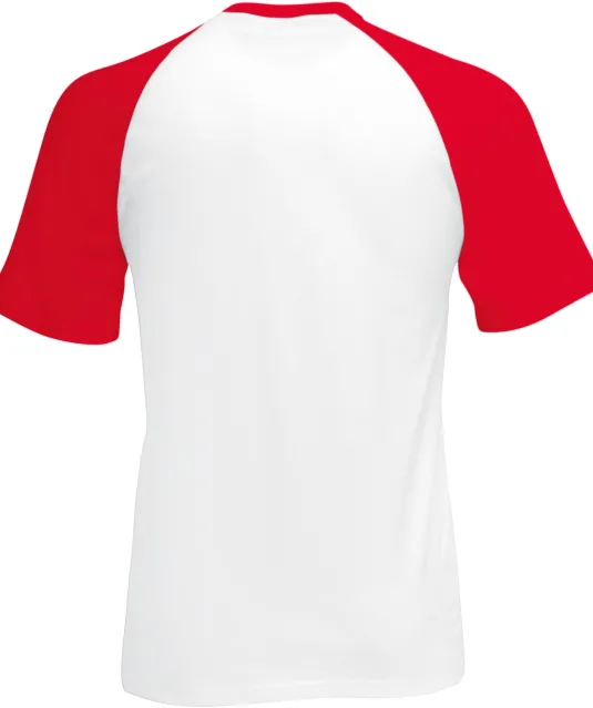SC61026 - Valueweight Baseball T met korte mouwen White / Red