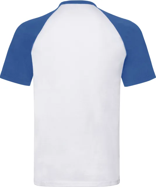SC61026 - Valueweight Baseball T met korte mouwen White / Royal Blue