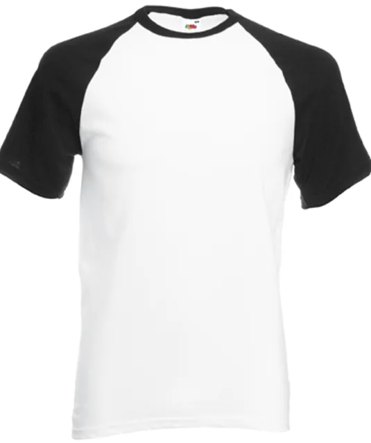 SC61026 - Valueweight Baseball T met korte mouwen White / Black