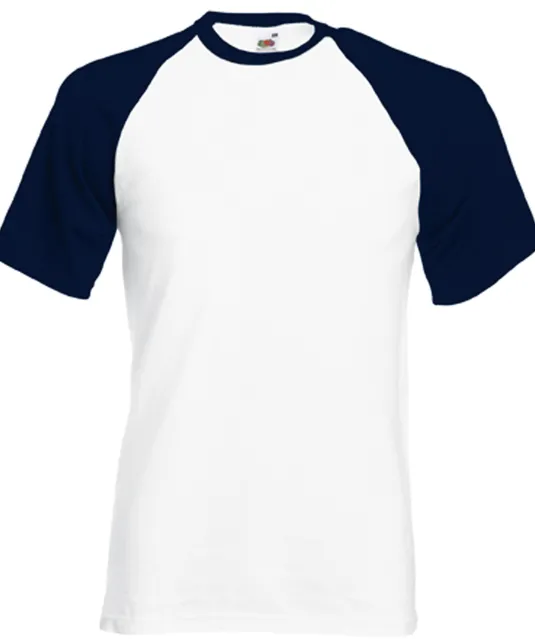 SC61026 - Valueweight Baseball T met korte mouwen White / Deep Navy