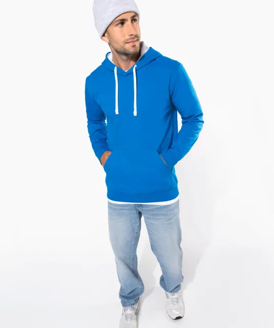 K446 - Sweater met contrasterende capuchon Black / Fine Grey