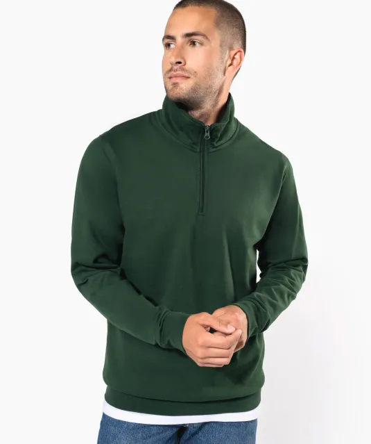 K478 - Sweater met ritskraag White