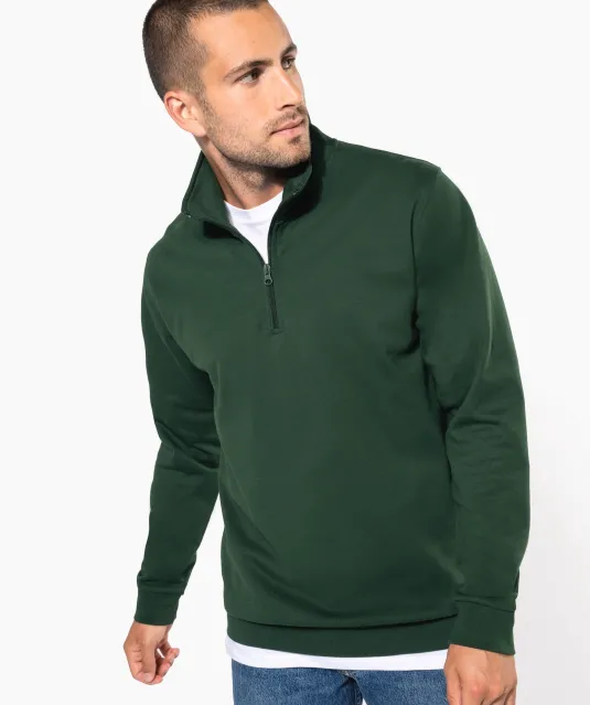 K478 - Sweater met ritskraag White