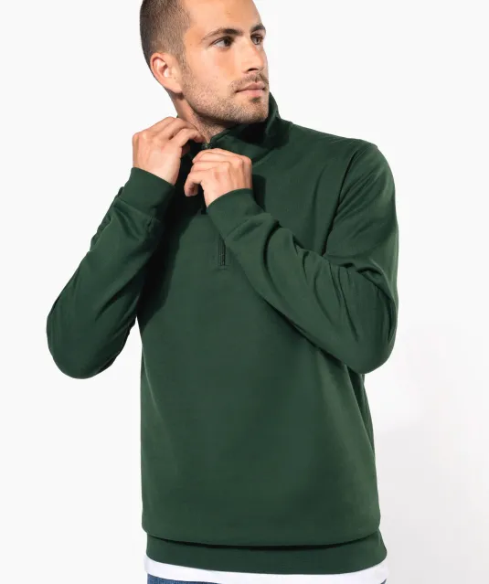 K478 - Sweater met ritskraag White