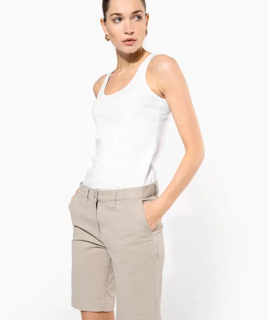 K751 - Dames chino bermudashorts Beige