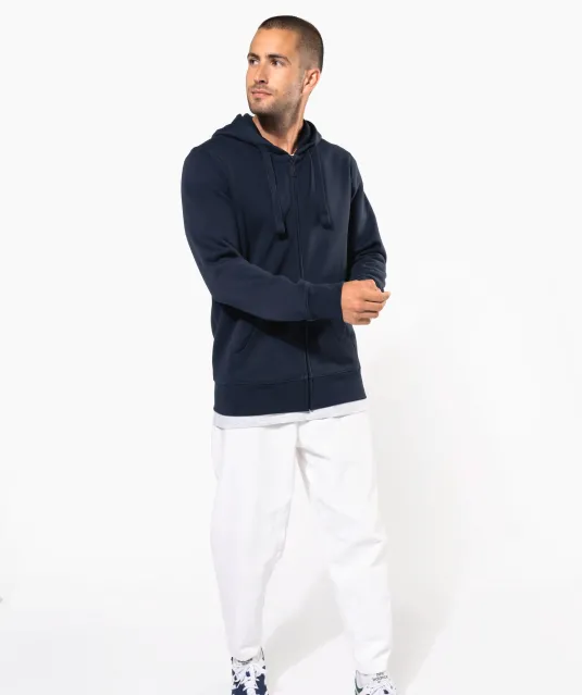 K454 - Hooded Sweater Met Rits White