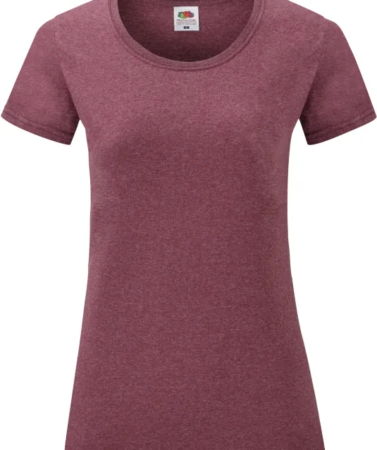 SC61372 - Lady-fit Valueweight T (61-372-0) Heather Burgundy
