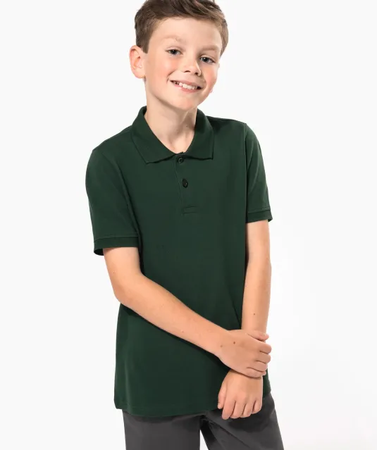 K268 - Kinderpolo met korte mouwen White