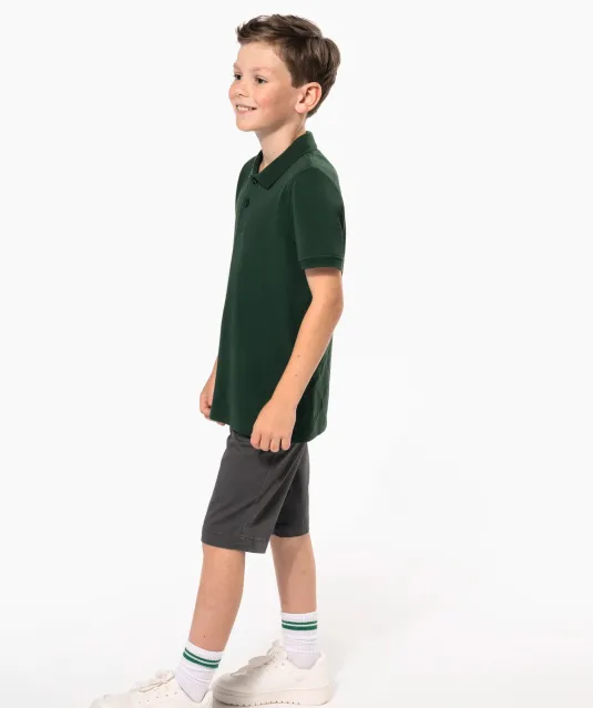 K268 - Kinderpolo met korte mouwen White