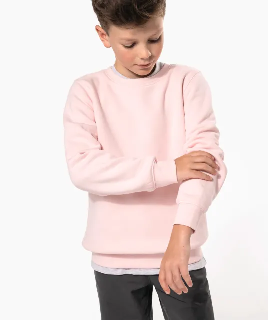 K4026 - Ecologische kindersweater met ronde hals White