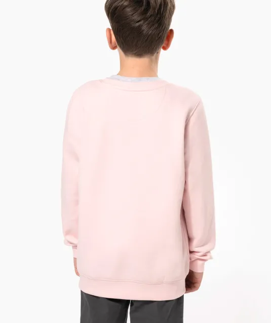 K4026 - Ecologische kindersweater met ronde hals White